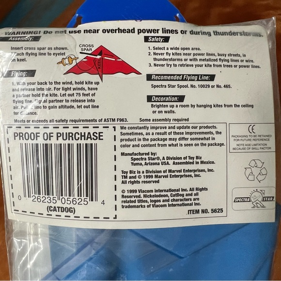 Vintage 90s spectra star cat dog nickelodeon kite new sealed VTG htf - Picture 4 of 7